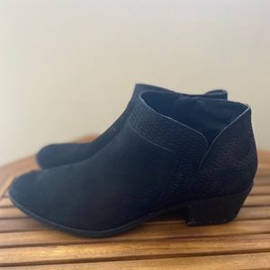 Lucky Brand black suede ankle booties